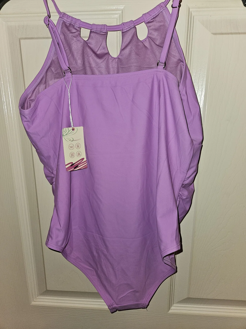 Kids Lavender One-Piece Swimsuit - Classic Halter Style